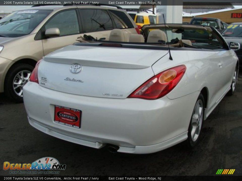 2006 Toyota Solara SLE V6 Convertible Arctic Frost Pearl / Ivory Photo #4