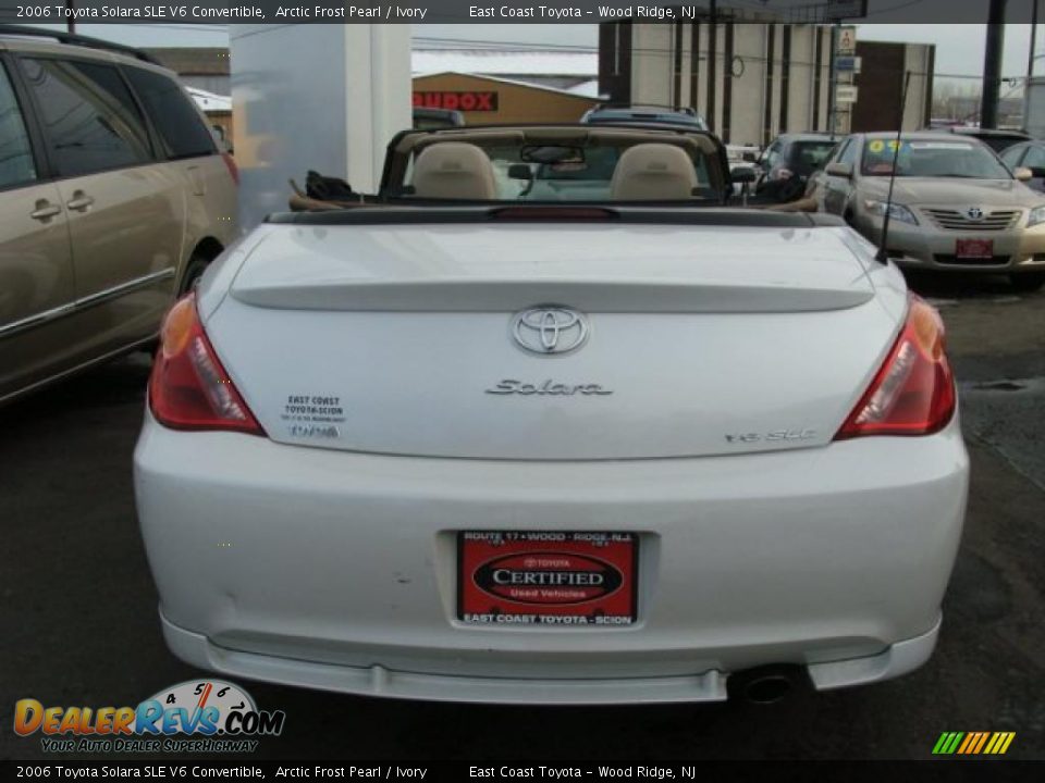 2006 Toyota Solara SLE V6 Convertible Arctic Frost Pearl / Ivory Photo #5