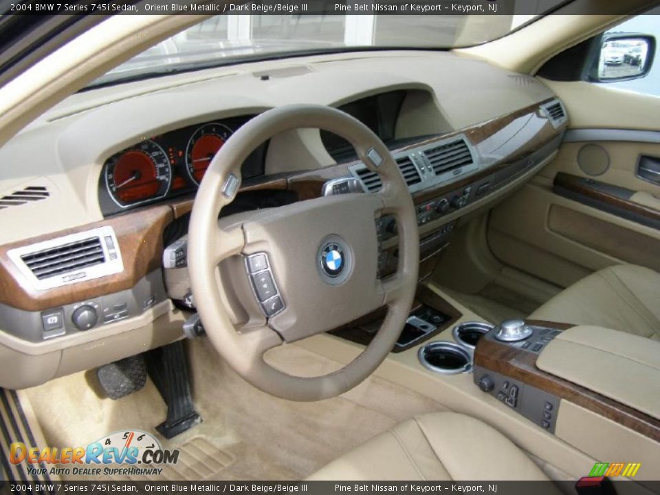 Dark Beige/Beige III Interior - 2004 BMW 7 Series 745i Sedan Photo #12