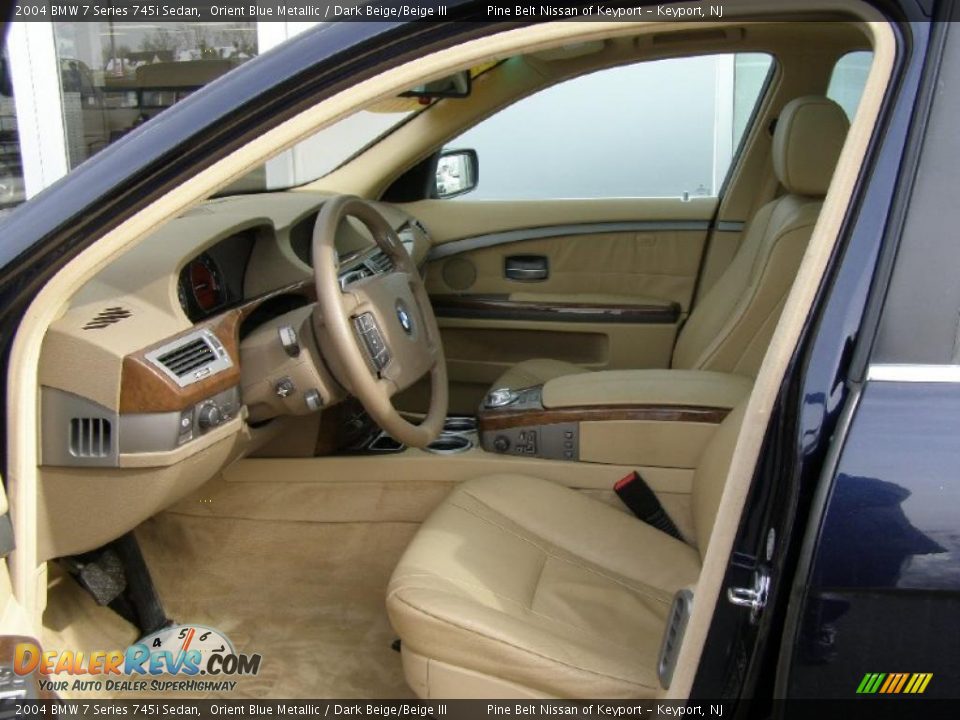Dark Beige/Beige III Interior - 2004 BMW 7 Series 745i Sedan Photo #13