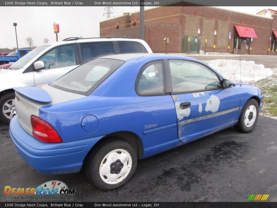 1996 Dodge Neon Coupe Brilliant Blue / Gray Photo #2