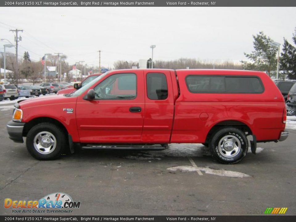 2004 Ford F150 XLT Heritage SuperCab Bright Red / Heritage Medium Parchment Photo #10