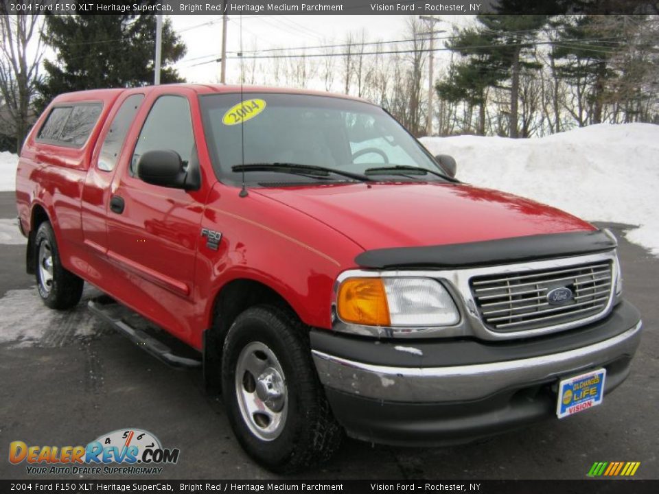 2004 Ford F150 XLT Heritage SuperCab Bright Red / Heritage Medium Parchment Photo #13