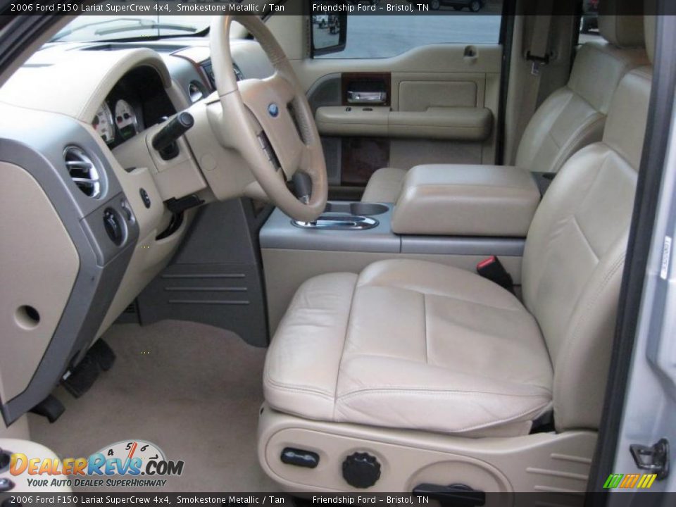 Tan Interior 2006 Ford F150 Lariat Supercrew 4x4 Photo 14