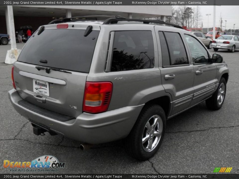 2001 Jeep Grand Cherokee Limited 4x4 Silverstone Metallic / Agate/Light Taupe Photo #4