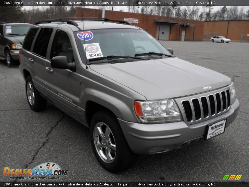 2001 Jeep Grand Cherokee Limited 4x4 Silverstone Metallic / Agate/Light Taupe Photo #5