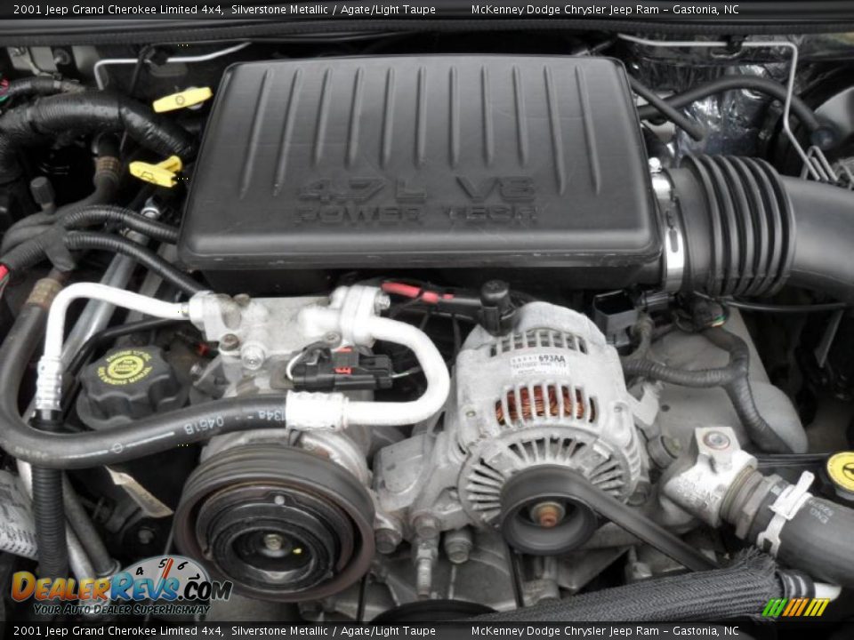 2001 Jeep Grand Cherokee Limited 4x4 4.7 Liter SOHC 16-Valve V8 Engine Photo #28