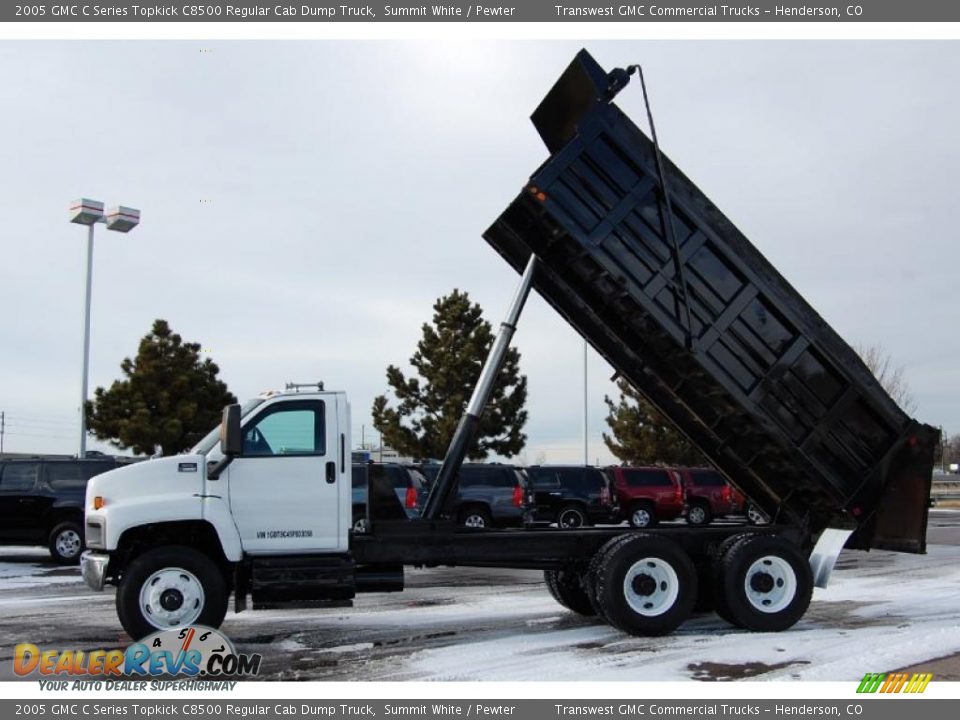 Summit White 2005 GMC C Series Topkick C8500 Regular Cab Dump Truck Photo #3