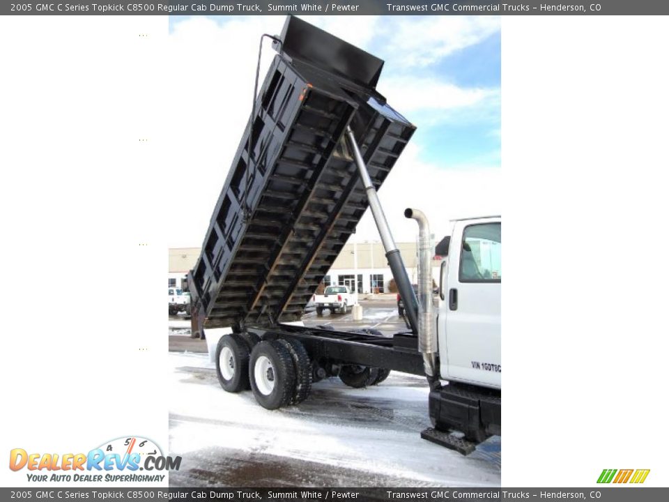 2005 GMC C Series Topkick C8500 Regular Cab Dump Truck Summit White / Pewter Photo #9