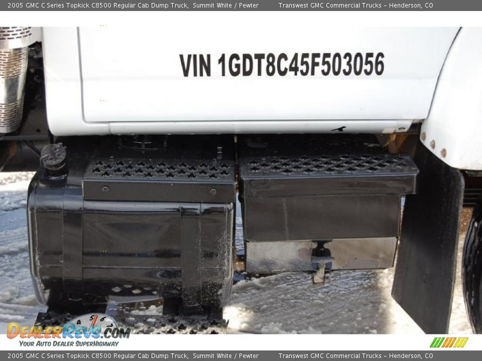 2005 GMC C Series Topkick C8500 Regular Cab Dump Truck Summit White / Pewter Photo #13