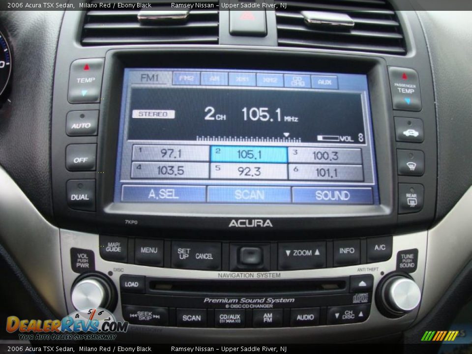 2006 Acura TSX Sedan Milano Red / Ebony Black Photo #22