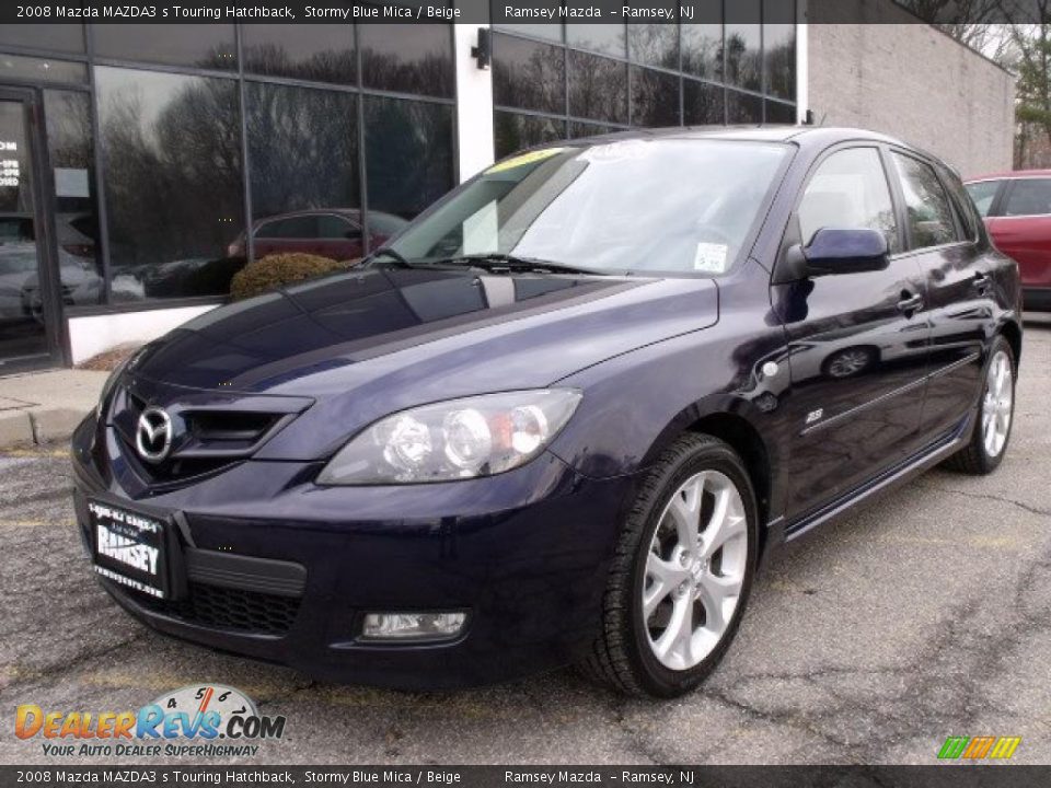 2008 Mazda MAZDA3 s Touring Hatchback Stormy Blue Mica / Beige Photo #1