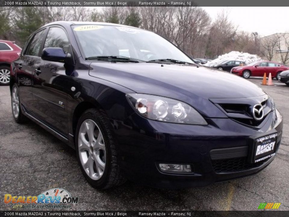 2008 Mazda MAZDA3 s Touring Hatchback Stormy Blue Mica / Beige Photo #2