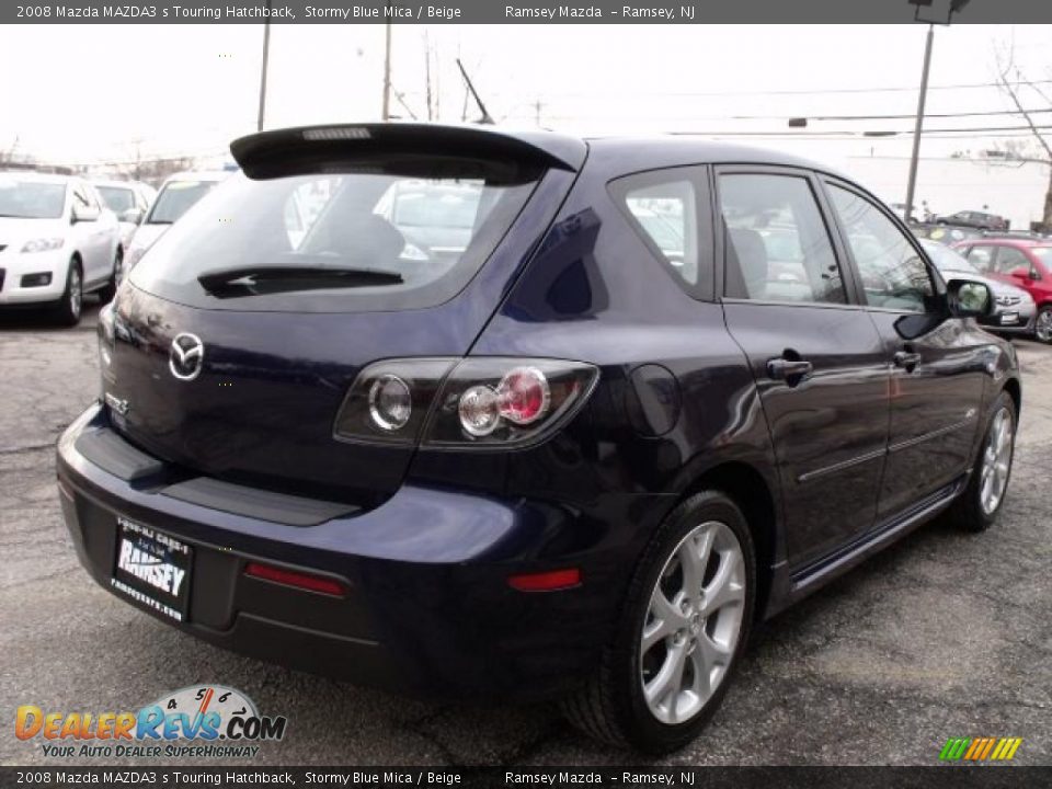 2008 Mazda MAZDA3 s Touring Hatchback Stormy Blue Mica / Beige Photo #3