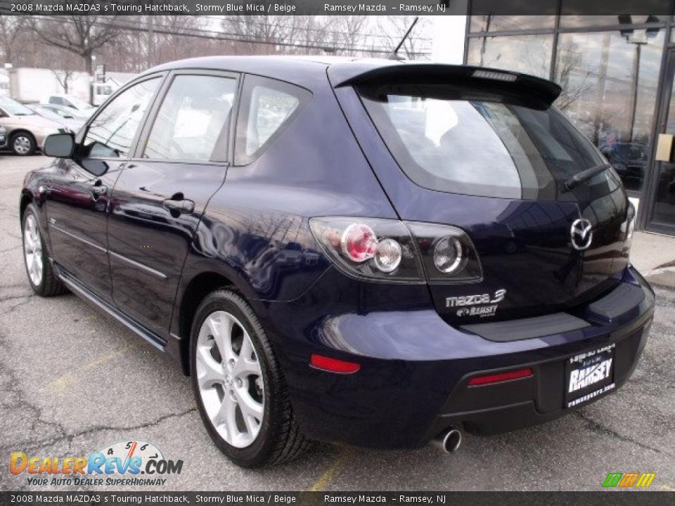 2008 Mazda MAZDA3 s Touring Hatchback Stormy Blue Mica / Beige Photo #4