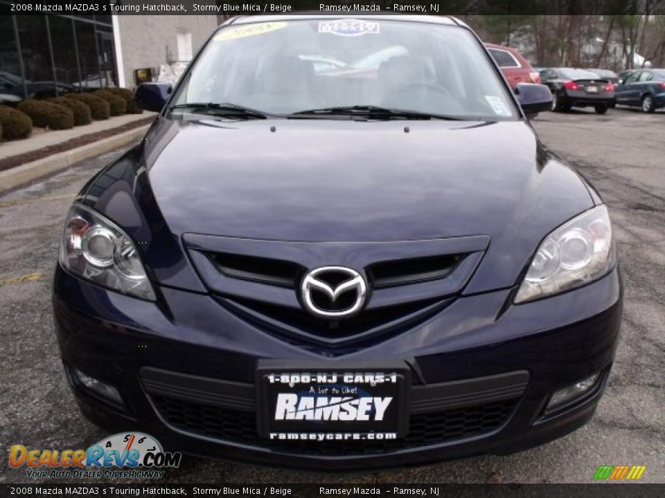 2008 Mazda MAZDA3 s Touring Hatchback Stormy Blue Mica / Beige Photo #5