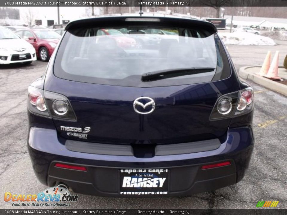 2008 Mazda MAZDA3 s Touring Hatchback Stormy Blue Mica / Beige Photo #6