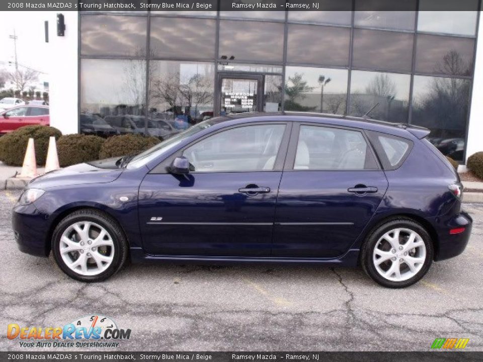 2008 Mazda MAZDA3 s Touring Hatchback Stormy Blue Mica / Beige Photo #7