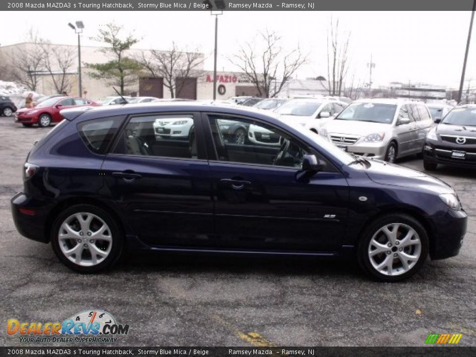 2008 Mazda MAZDA3 s Touring Hatchback Stormy Blue Mica / Beige Photo #8