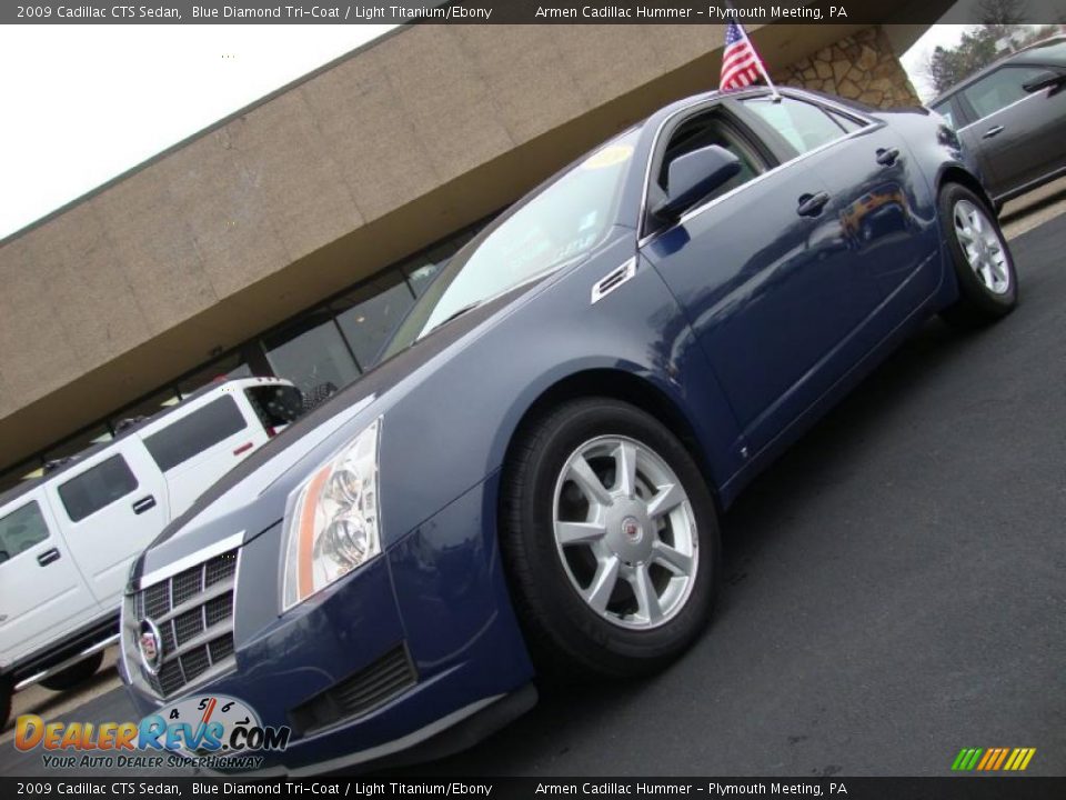 2009 Cadillac CTS Sedan Blue Diamond Tri-Coat / Light Titanium/Ebony Photo #1