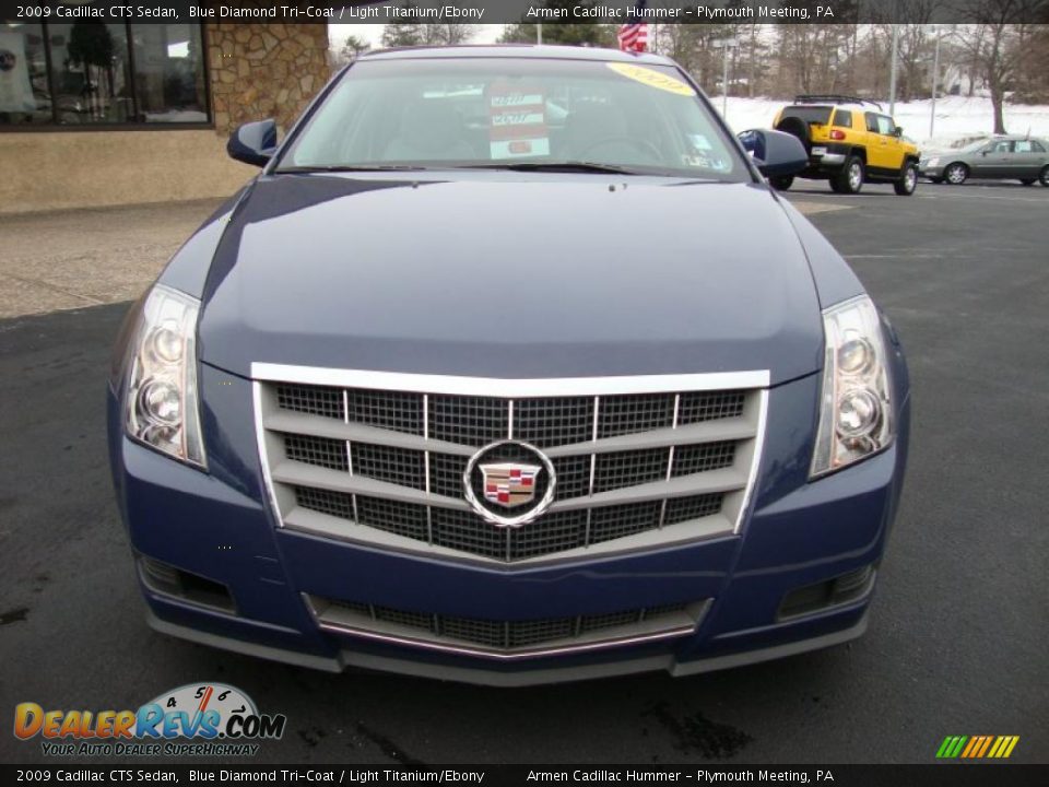 2009 Cadillac CTS Sedan Blue Diamond Tri-Coat / Light Titanium/Ebony Photo #3