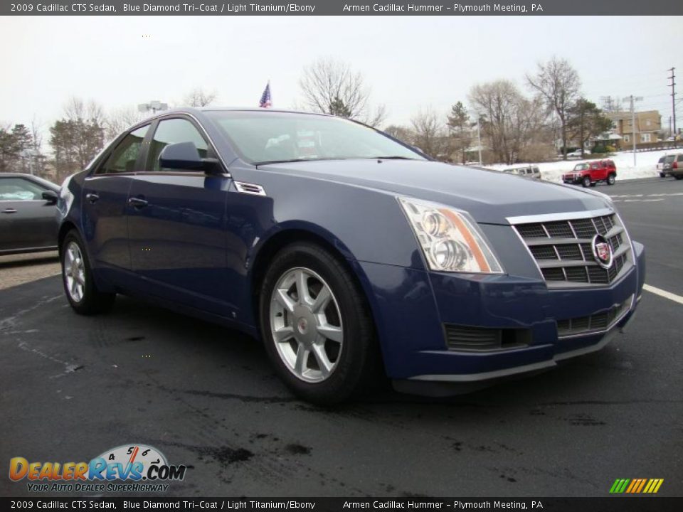 2009 Cadillac CTS Sedan Blue Diamond Tri-Coat / Light Titanium/Ebony Photo #5