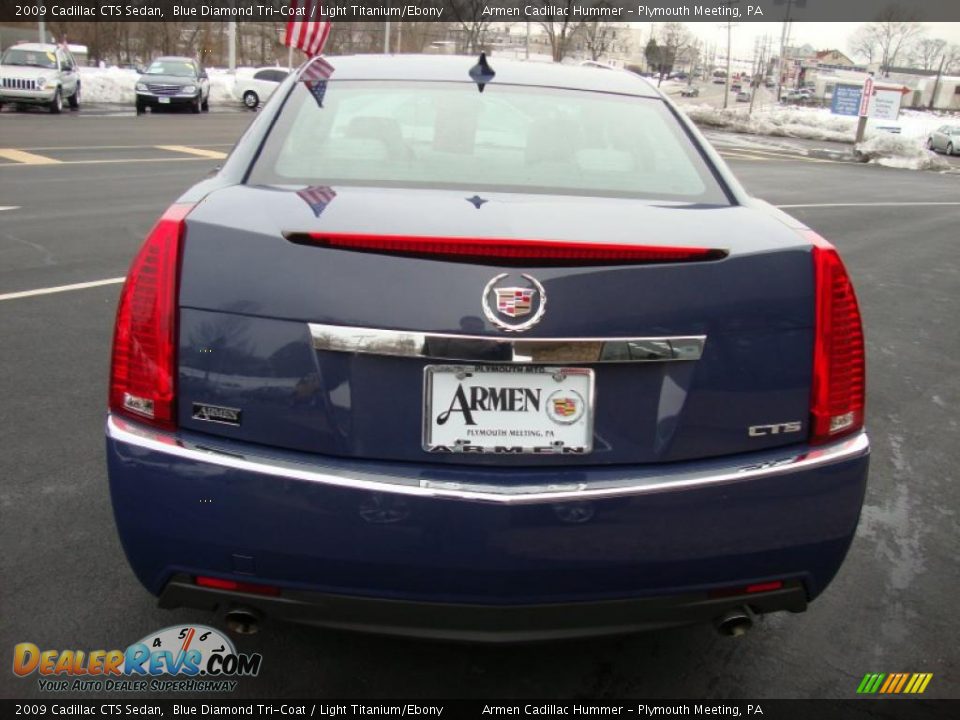 2009 Cadillac CTS Sedan Blue Diamond Tri-Coat / Light Titanium/Ebony Photo #8