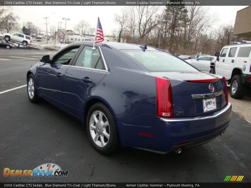 2009 Cadillac CTS Sedan Blue Diamond Tri-Coat / Light Titanium/Ebony Photo #9