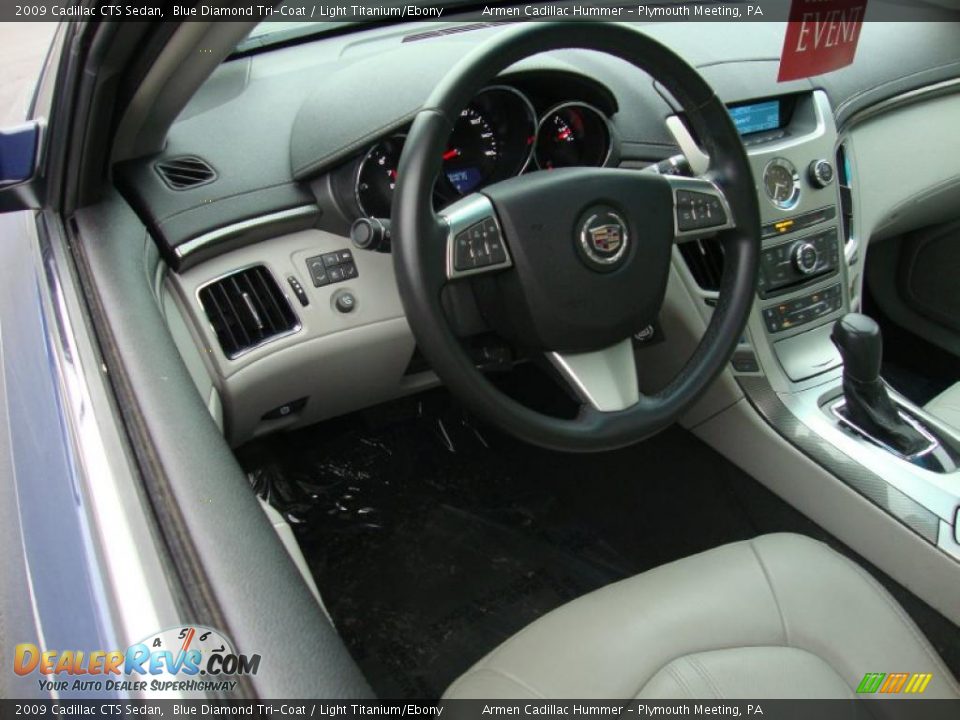 2009 Cadillac CTS Sedan Blue Diamond Tri-Coat / Light Titanium/Ebony Photo #11