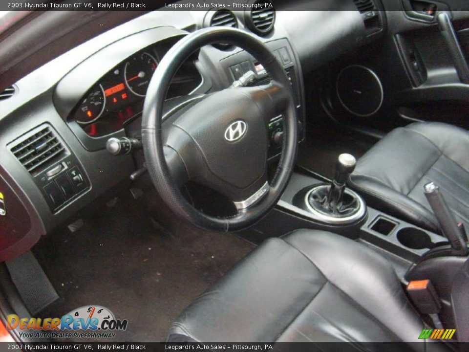 Black Interior 2003 Hyundai Tiburon Gt V6 Photo 11