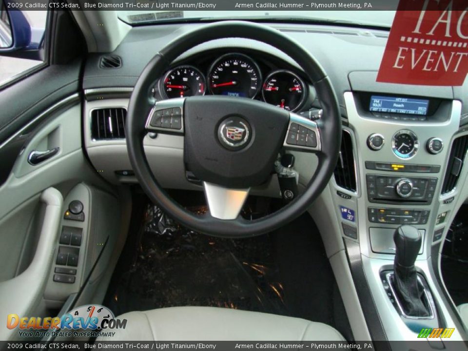 2009 Cadillac CTS Sedan Blue Diamond Tri-Coat / Light Titanium/Ebony Photo #26