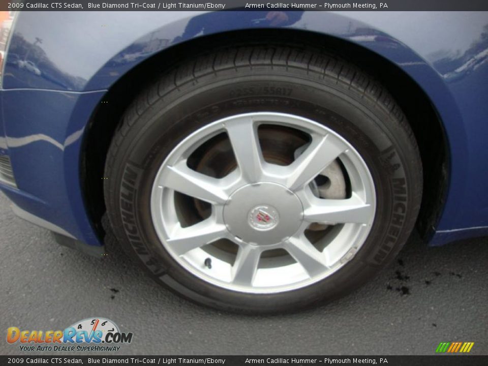2009 Cadillac CTS Sedan Blue Diamond Tri-Coat / Light Titanium/Ebony Photo #29