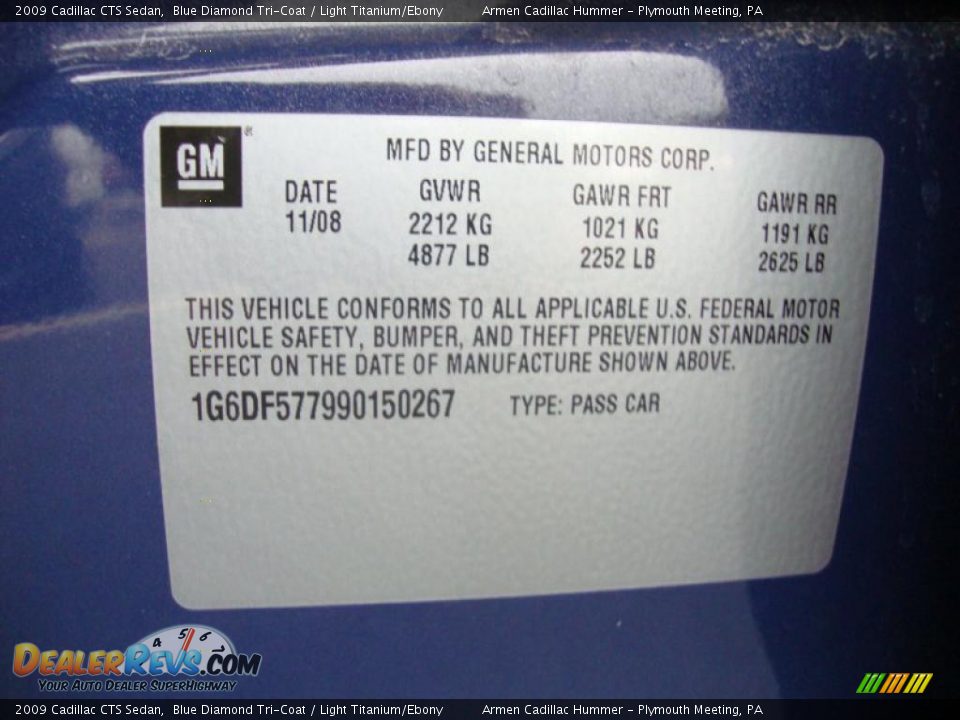 2009 Cadillac CTS Sedan Blue Diamond Tri-Coat / Light Titanium/Ebony Photo #36