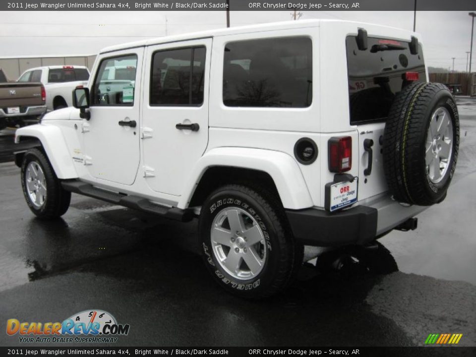 2011 Jeep Wrangler Unlimited Sahara 4x4 Bright White / Black/Dark Saddle Photo #7