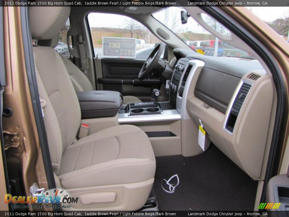 Light Pebble Beige/Bark Brown Interior - 2011 Dodge Ram 1500 Big Horn Quad Cab Photo #10