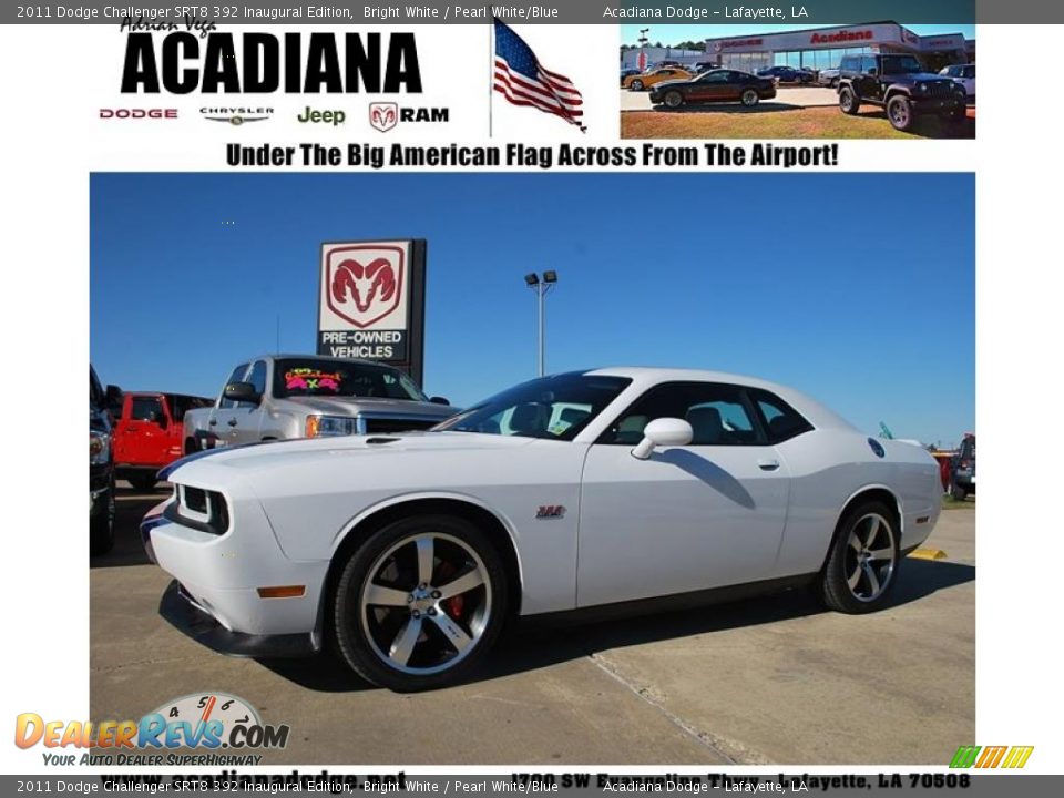 2011 Dodge Challenger SRT8 392 Inaugural Edition Bright White / Pearl White/Blue Photo #1