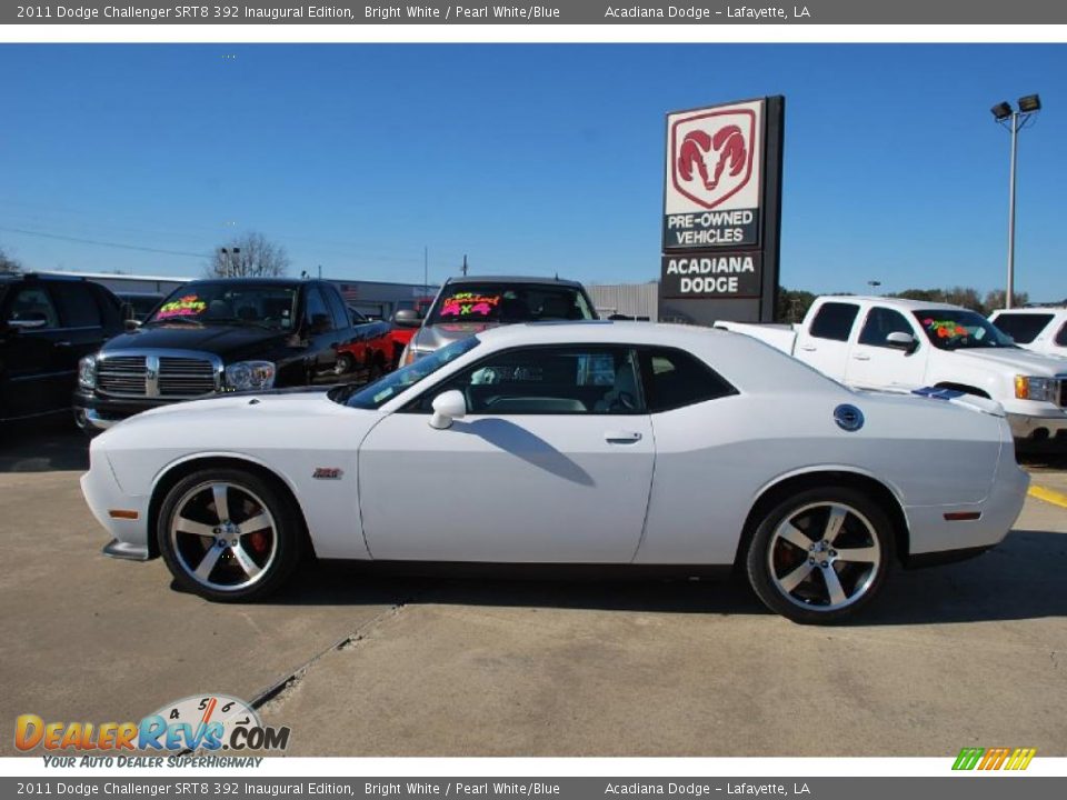 2011 Dodge Challenger SRT8 392 Inaugural Edition Bright White / Pearl White/Blue Photo #3