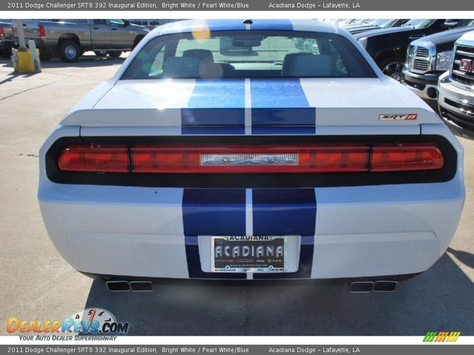 2011 Dodge Challenger SRT8 392 Inaugural Edition Bright White / Pearl White/Blue Photo #6