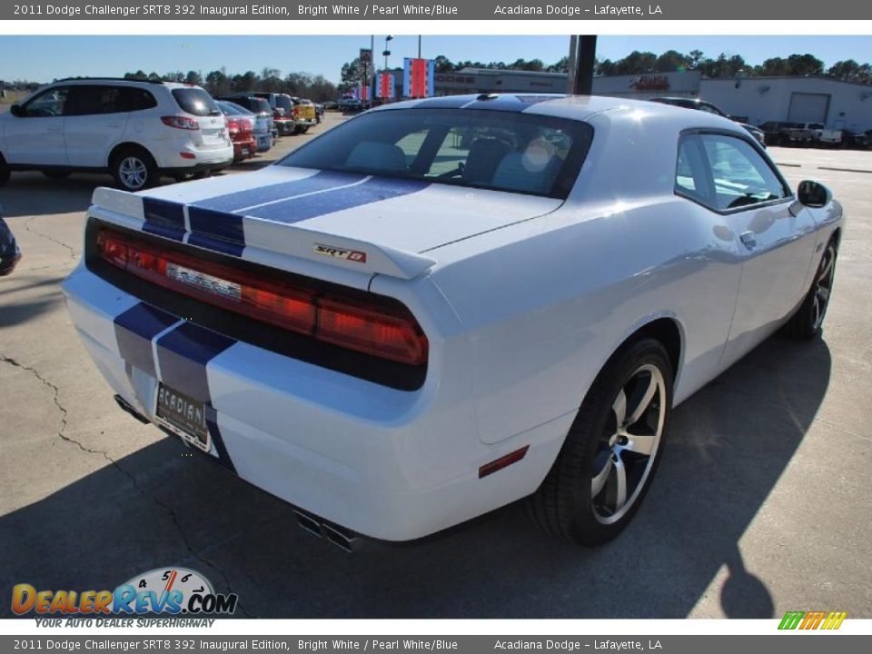 2011 Dodge Challenger SRT8 392 Inaugural Edition Bright White / Pearl White/Blue Photo #7