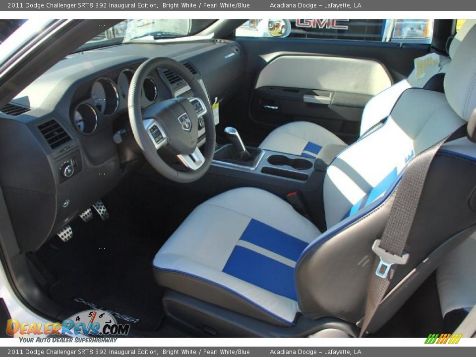Pearl White/Blue Interior - 2011 Dodge Challenger SRT8 392 Inaugural Edition Photo #22