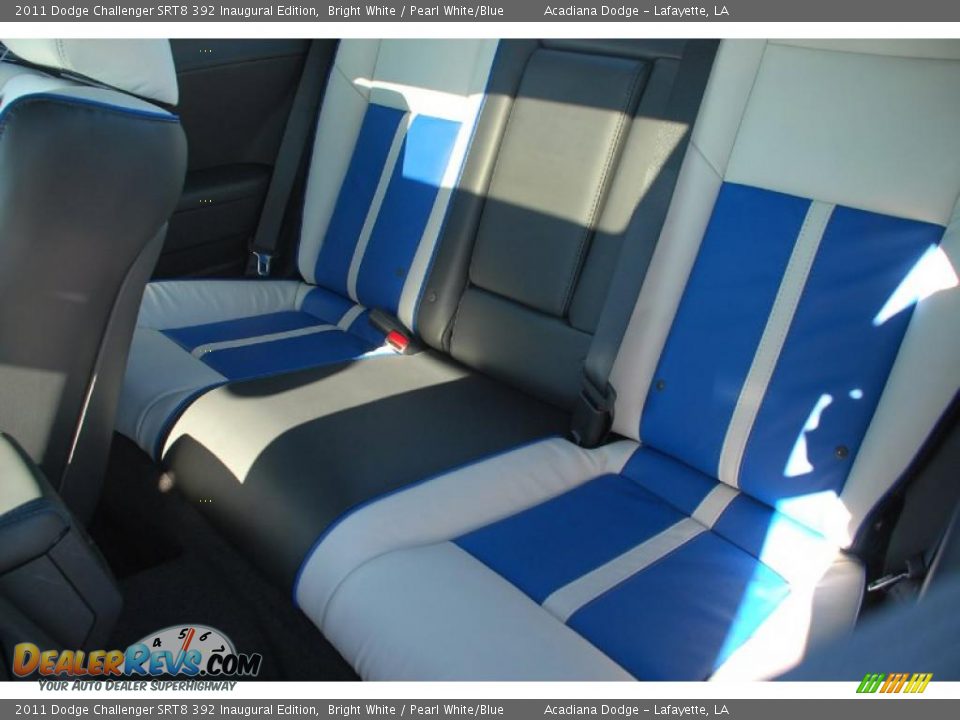 Pearl White/Blue Interior - 2011 Dodge Challenger SRT8 392 Inaugural Edition Photo #25