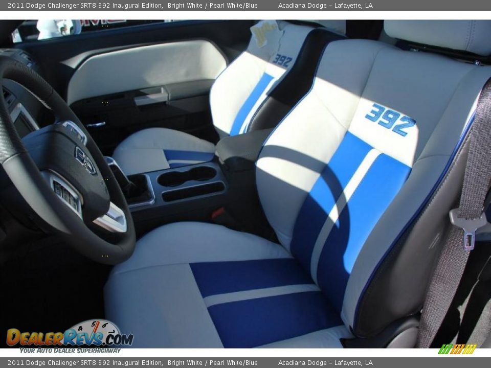 Pearl White/Blue Interior - 2011 Dodge Challenger SRT8 392 Inaugural Edition Photo #26