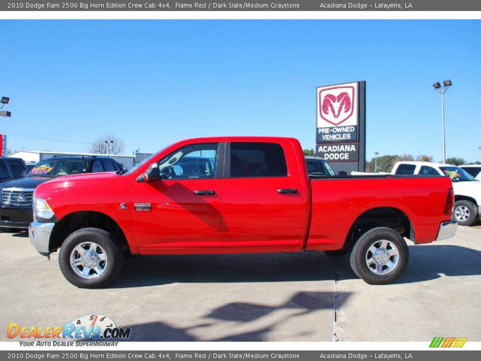 2010 Dodge Ram 2500 Big Horn Edition Crew Cab 4x4 Flame Red / Dark Slate/Medium Graystone Photo #2