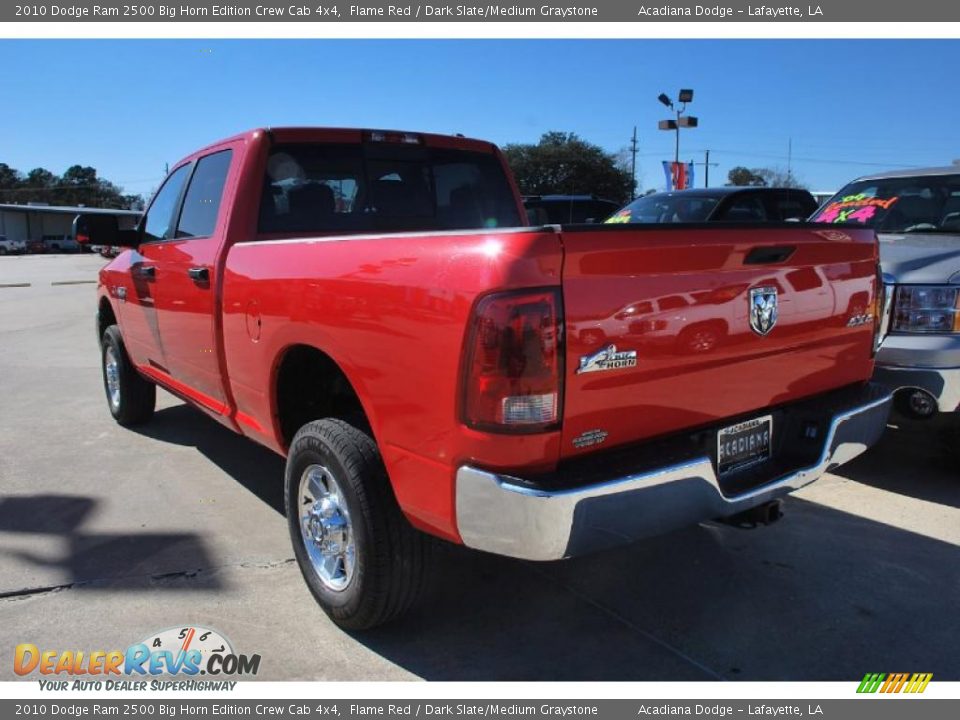2010 Dodge Ram 2500 Big Horn Edition Crew Cab 4x4 Flame Red / Dark Slate/Medium Graystone Photo #3