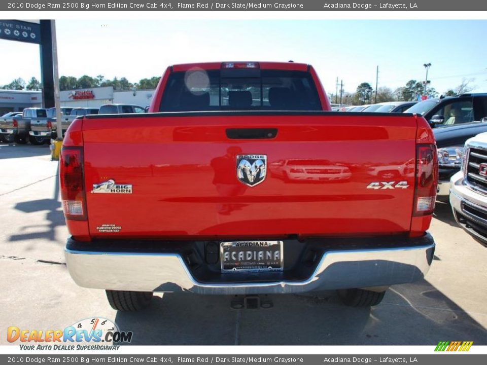 2010 Dodge Ram 2500 Big Horn Edition Crew Cab 4x4 Flame Red / Dark Slate/Medium Graystone Photo #4