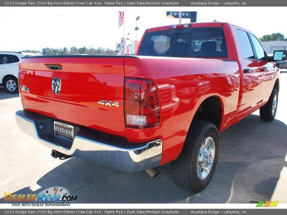 2010 Dodge Ram 2500 Big Horn Edition Crew Cab 4x4 Flame Red / Dark Slate/Medium Graystone Photo #6