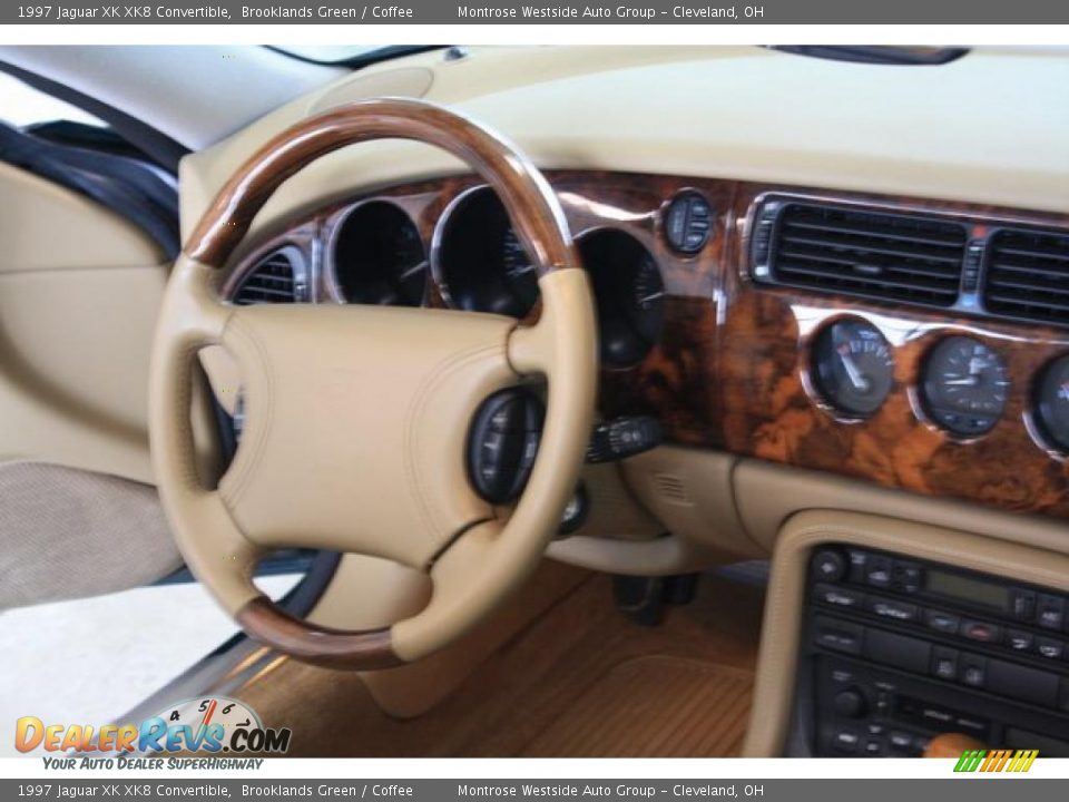 1997 Jaguar XK XK8 Convertible Brooklands Green / Coffee Photo #22