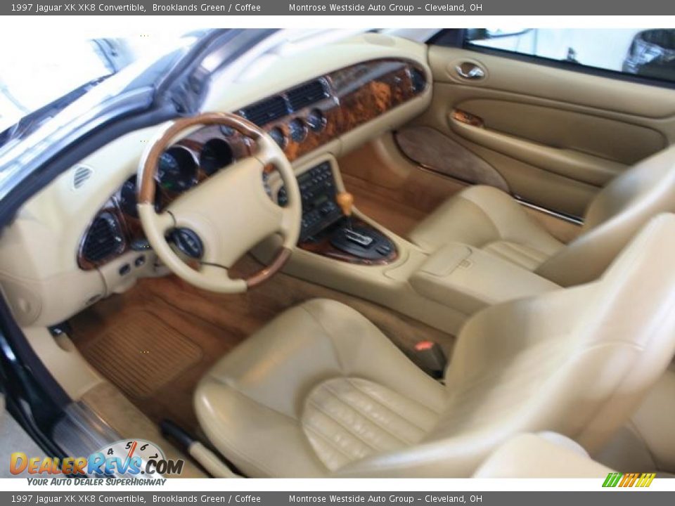 1997 Jaguar XK XK8 Convertible Brooklands Green / Coffee Photo #25