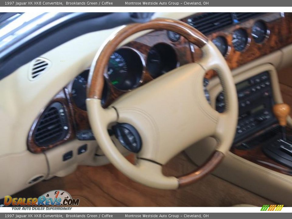 1997 Jaguar XK XK8 Convertible Brooklands Green / Coffee Photo #26