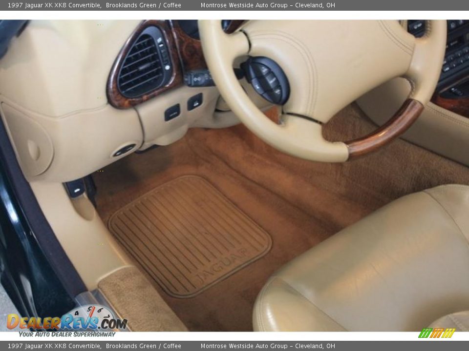1997 Jaguar XK XK8 Convertible Brooklands Green / Coffee Photo #28